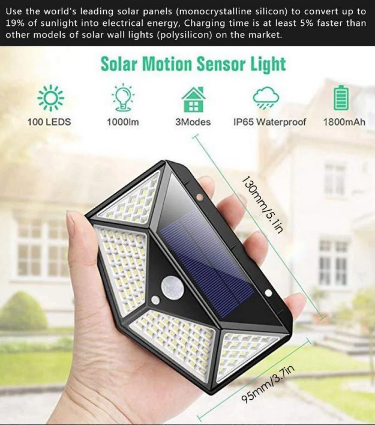 Αδιάβροχο IP65 Solar Ηλιακό Προβολάκι CL-162 - Solar PIR Motion Sensor