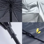 Πτυσσόμενo Σκίαστρο στο Μέγεθος Ομπρέλας - Ηλιοπροστασία Παρμπρίζ Αυτοκινήτου 78x130cm