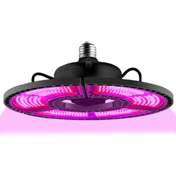 EΕ27 Τριπλό Φωτιστικό 400W 180º LED Ανάπτυξης & Καλλιέργειας Φυτών Full Spectrum Αναδιπλούμενο Πάνελ - Λάμπα Θερμοκηπίου Εσωτερικού Χώρου - Plant Grow Light