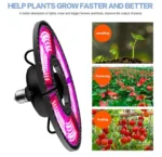 EΕ27 Τριπλό Φωτιστικό 400W 180º LED Ανάπτυξης & Καλλιέργειας Φυτών Full Spectrum Αναδιπλούμενο Πάνελ - Λάμπα Θερμοκηπίου Εσωτερικού Χώρου - Plant Grow Light