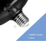 EΕ27 Τριπλό Φωτιστικό 400W 180º LED Ανάπτυξης & Καλλιέργειας Φυτών Full Spectrum Αναδιπλούμενο Πάνελ - Λάμπα Θερμοκηπίου Εσωτερικού Χώρου - Plant Grow Light