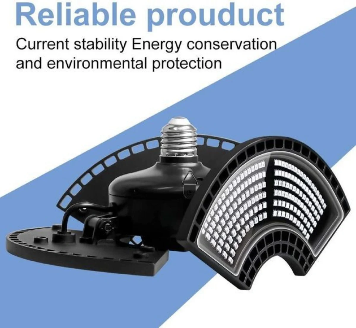 EΕ27 Τριπλό Φωτιστικό 400W 180º LED Ανάπτυξης & Καλλιέργειας Φυτών Full Spectrum Αναδιπλούμενο Πάνελ - Λάμπα Θερμοκηπίου Εσωτερικού Χώρου - Plant Grow Light