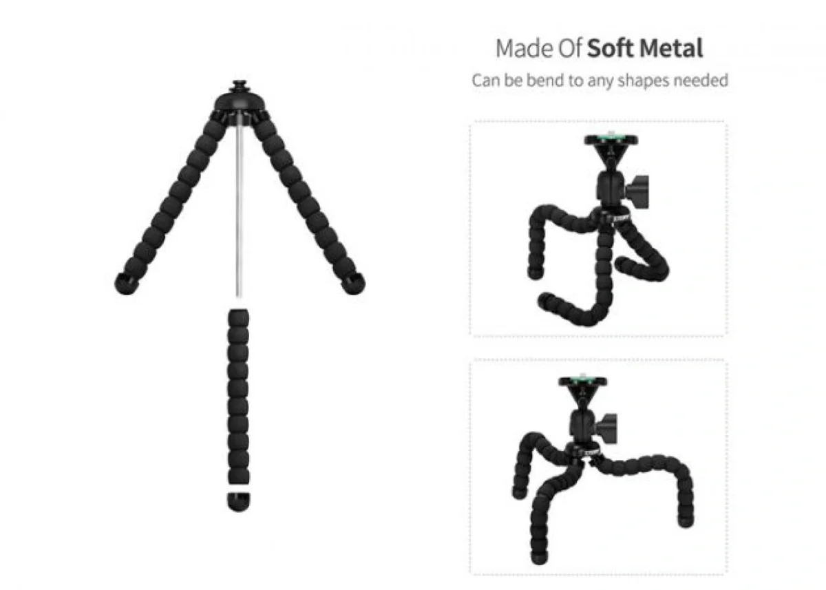 Flexible Τρίποδο Gorillapod με Bluetooth Ασύρματο Χειριστήριο για Selfie Φωτογραφίες GRL-ST04 ΟΕΜ