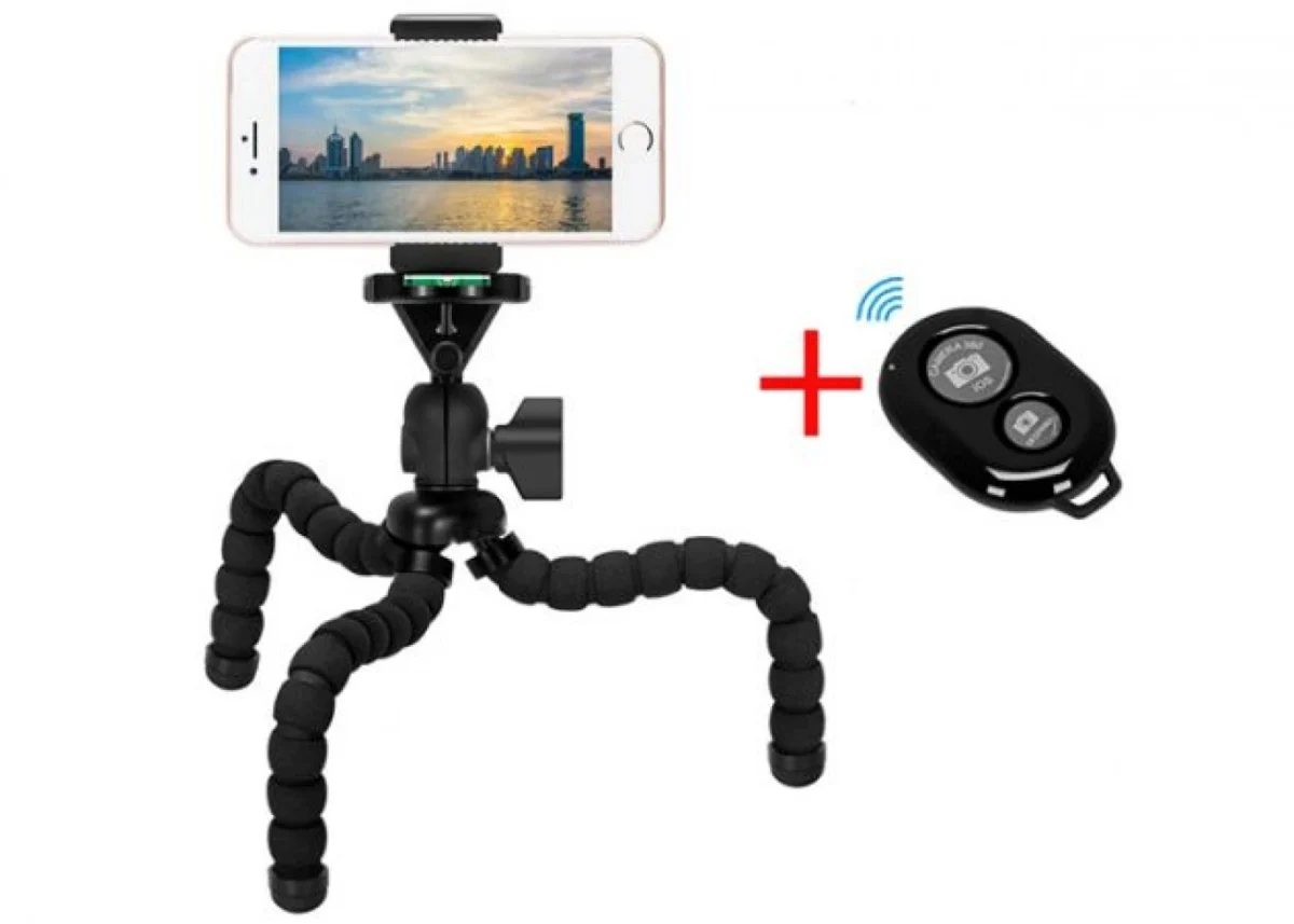 Flexible Τρίποδο Gorillapod με Bluetooth Ασύρματο Χειριστήριο για Selfie Φωτογραφίες GRL-ST04 ΟΕΜ