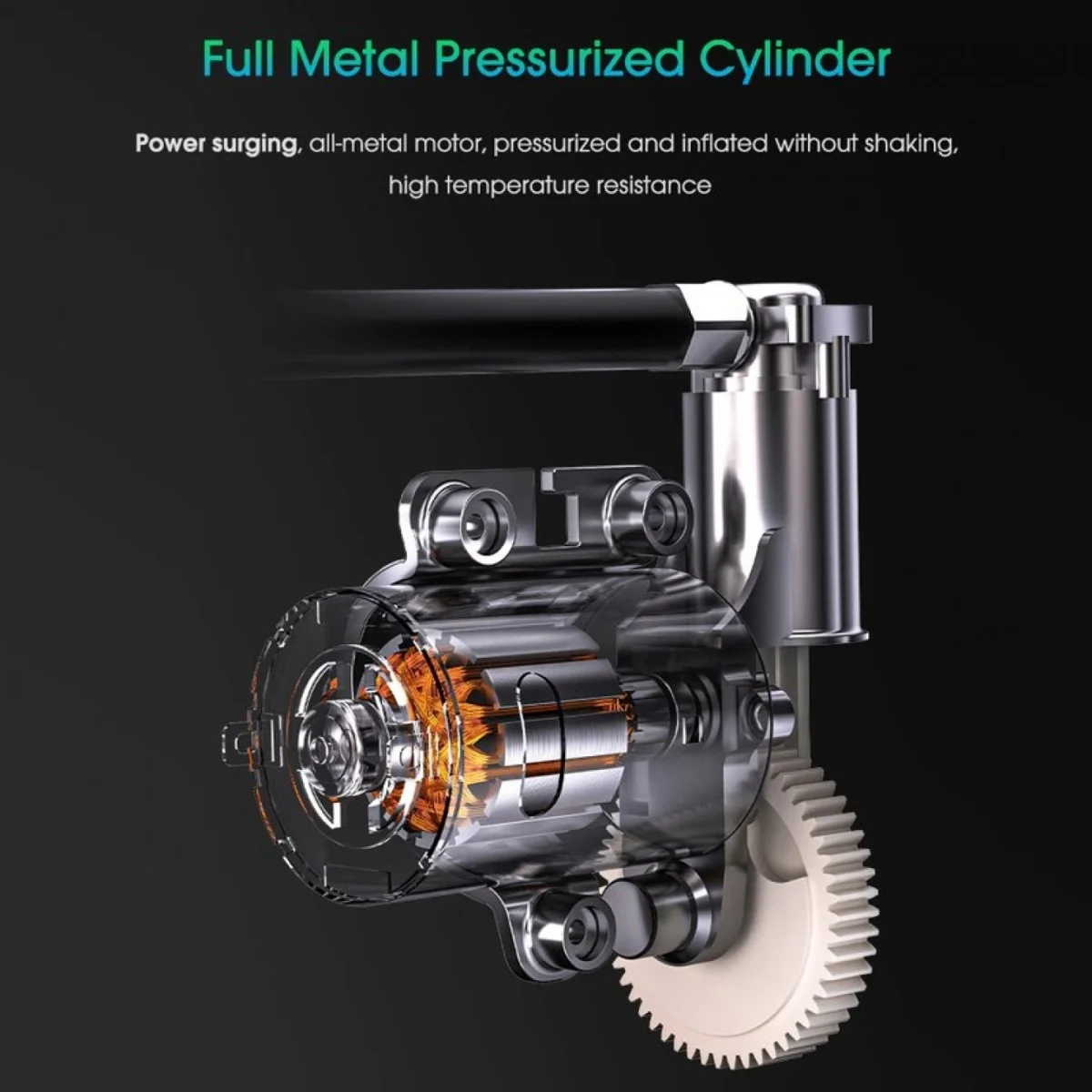 Mini Τρόμπα Έκτακτης Ανάγκης Αυτοκινήτου 90 PSI CarSun® με Φακό, Οθόνη LED για Προβολή Πίεσης, 12V Κομπρεσέρ Αέρος