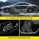 Mini Τρόμπα Έκτακτης Ανάγκης Αυτοκινήτου 150 PSI CarSun® με Φακό, Οθόνη Αφής για Ρύθμιση & Προβολή Πίεσης, Χειρολαβή, 12V Κομπρεσέρ Αέρος, C3012-1