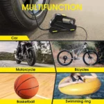 Mini Τρόμπα Έκτακτης Ανάγκης Αυτοκινήτου 150 PSI CarSun® με Φακό, Οθόνη Αφής για Ρύθμιση & Προβολή Πίεσης, Χειρολαβή, 12V Κομπρεσέρ Αέρος, C3012-1