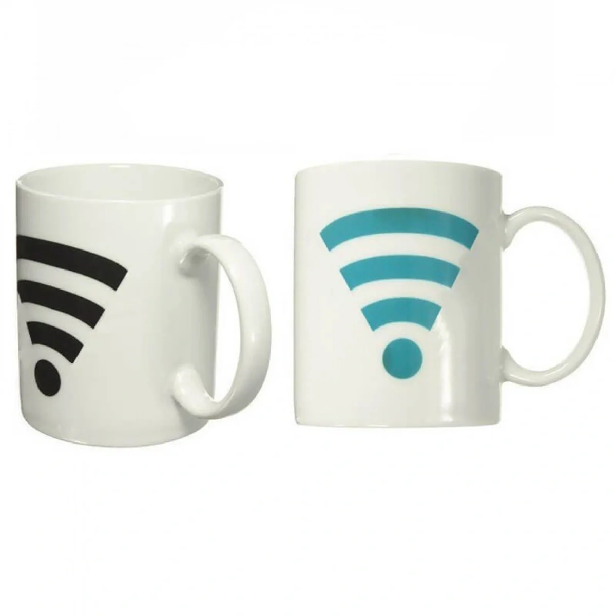 Κεραμική Κούπα WiFi που Αντιδράει στη Θερμότητα για Καφέ & Τσάι Λευκή 300ml