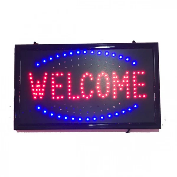 Led Φωτιζόμενη Διαφημιστική Πινακίδα "WELCOME" 56X33εκ