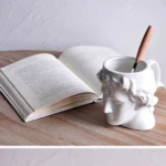 Τρισδιάστατη Κεραμική Κούπα Κεφάλι Αρχαίου Αγάλματος Λευκή για Καφέ & Τσάι 580ml