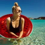 Κουλούρα - Φουσκωτό Στρώμα Θαλάσσης σε Σχήμα Καρπούζι 80cm - Watermelon Inflatable Float