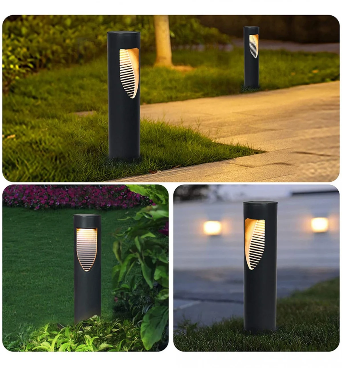 Σέτ 2τμχ Επιδαπέδια Μαύρα Ηλιακά Φωτιστικά Κήπου Gotobe Αδιάβροχα Επαναφορτιζόμενα Θερμού Φωτισμού 3000Κ