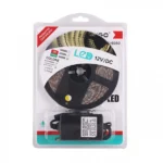 Εύκαμπτη Αδιάβροχη Ταινία LED 5 Μέτρων με Τροφοδοτικό Λευκό θερμό 5050 60SMD 14,4W/m