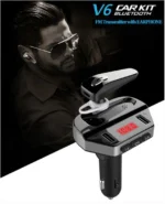 Σύστημα Ηandsfree με Ακουστικό, Fm Transmitter & Διπλό Φορτιστή USB Αυτοκινήτου Bluetooth με MP3 Player - Hands Free Car Kit FM.