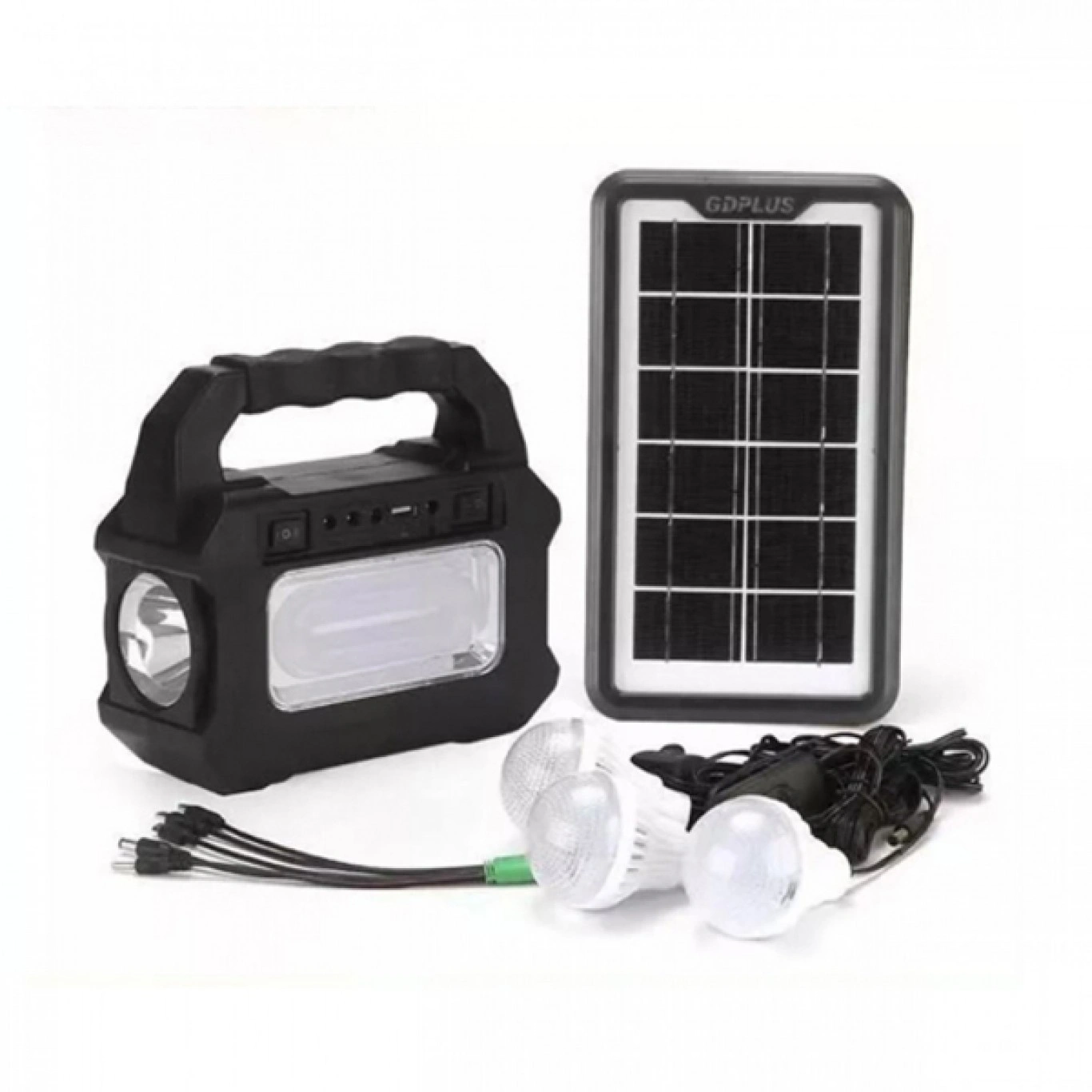 Ηλιακό Σύστημα Τριπλού Φωτισμού GD-8081 με Ηχείο, Φακό και 3 Λάμπες Εξωτερικού Χώρου Ηλιακό Σύστημα Τριπλού Φωτισμού GD-8081 με Ηχείο, Φακό και 3 Λάμπες Εξωτερικού Χώρου