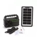 Ηλιακό Σύστημα Τριπλού Φωτισμού GD-8081 με Ηχείο, Φακό και 3 Λάμπες Εξωτερικού Χώρου