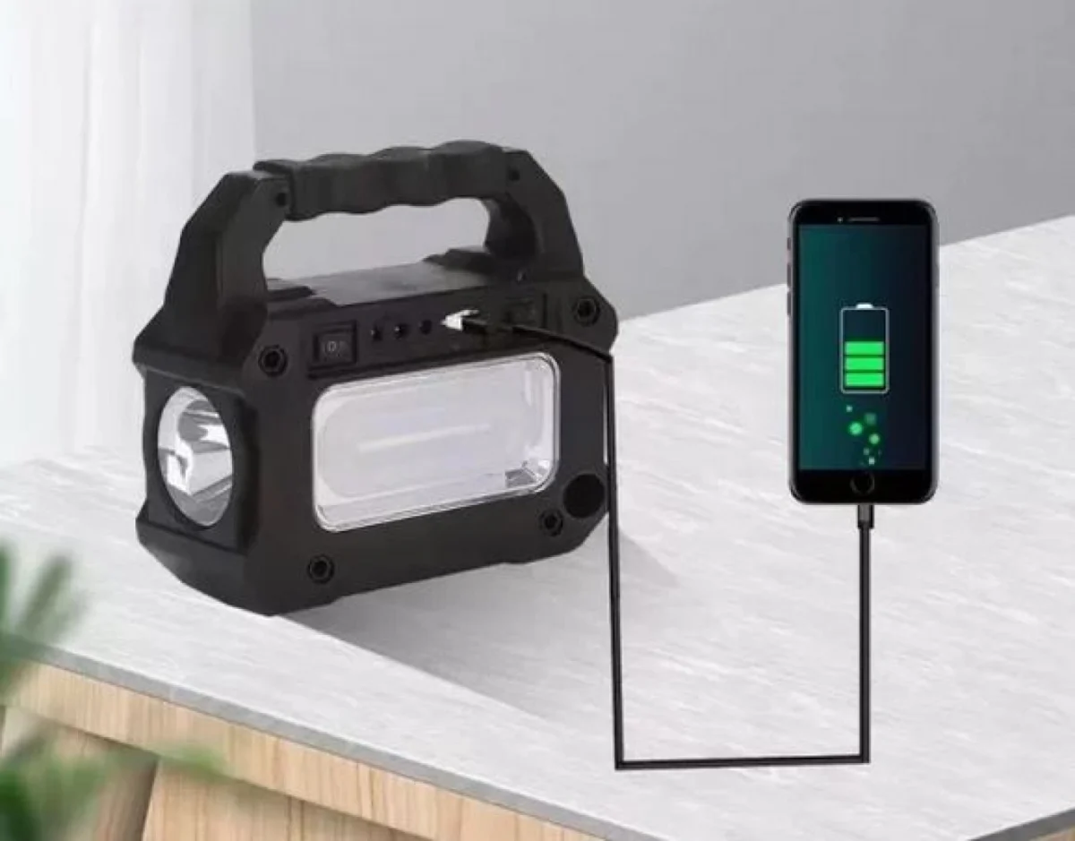 Ηλιακό Σύστημα Τριπλού Φωτισμού GD-8081 με Ηχείο, Φακό και 3 Λάμπες Εξωτερικού Χώρου