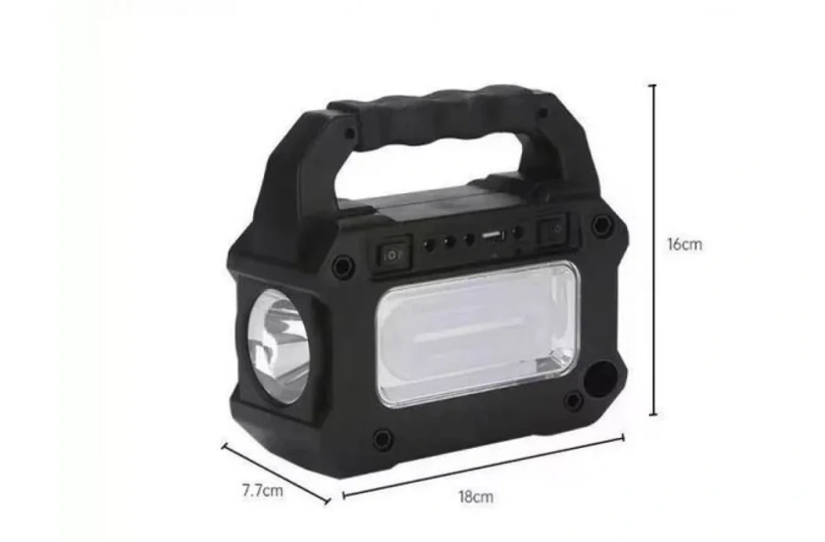 Ηλιακό Σύστημα Τριπλού Φωτισμού GD-8081 με Ηχείο, Φακό και 3 Λάμπες Εξωτερικού Χώρου