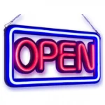 Led Φωτιζόμενη Διαφημιστική Πινακίδα Retro Τύπου Neon 60x30 "OPEN"