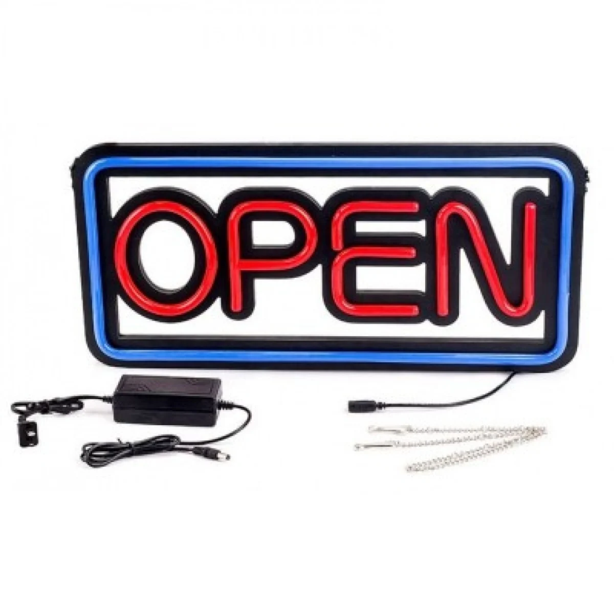 Led Φωτιζόμενη Διαφημιστική Πινακίδα Retro Τύπου Neon 60x30 "OPEN"