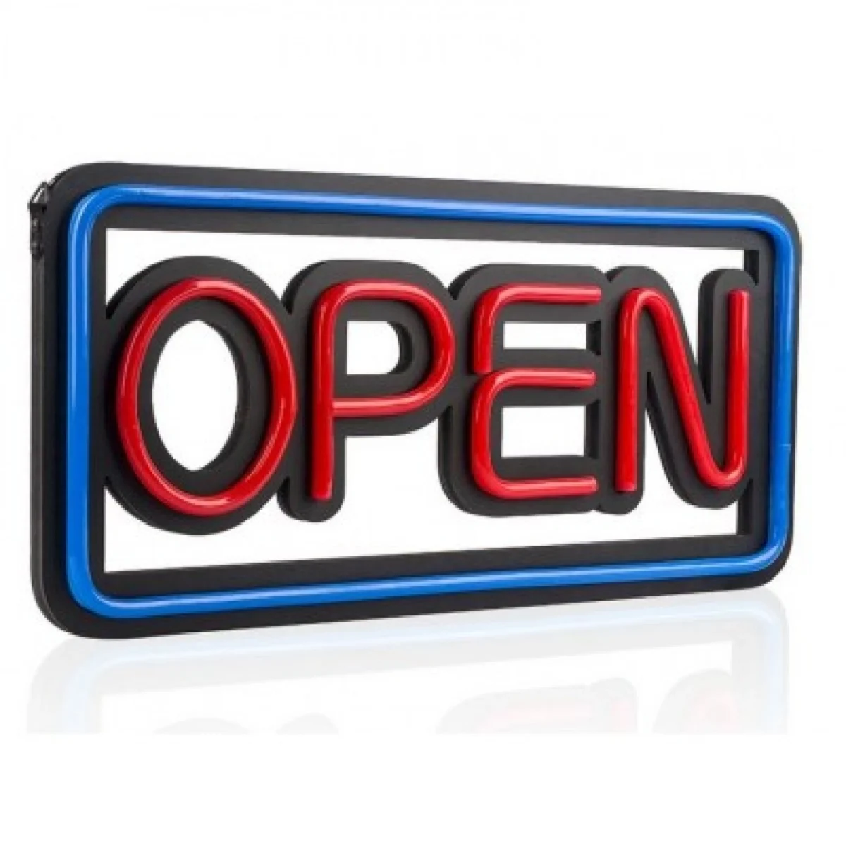Led Φωτιζόμενη Διαφημιστική Πινακίδα Retro Τύπου Neon 60x30 "OPEN"