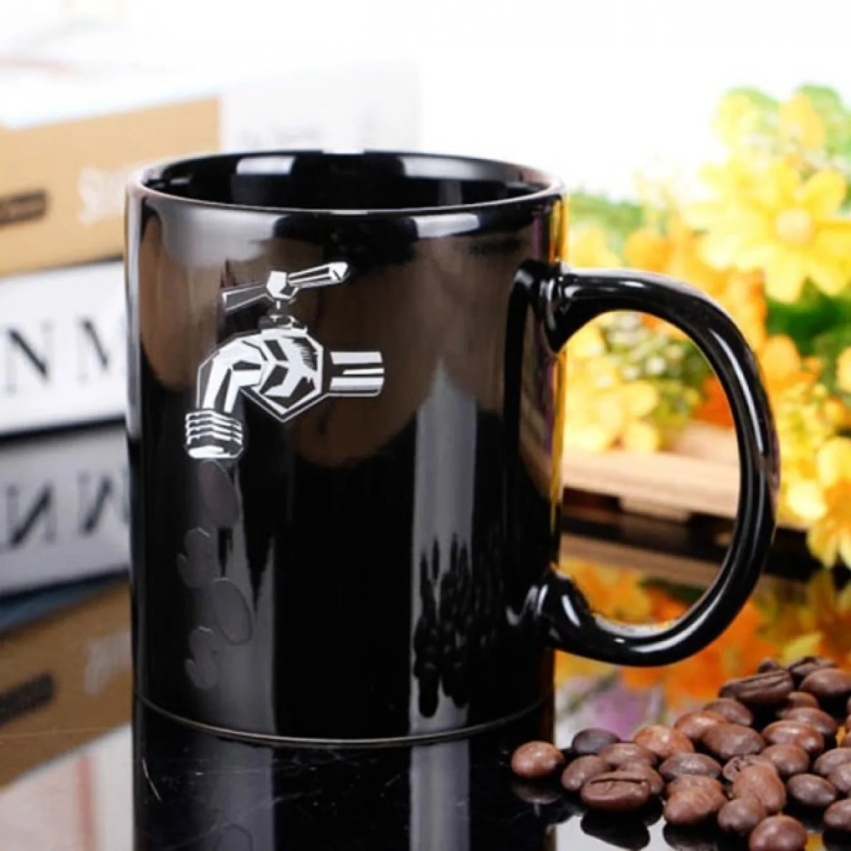 Κεραμική Κούπα "Βρύση Δολλαρίων" που Αντιδράει στη Θερμότητα για Καφέ & Τσάι