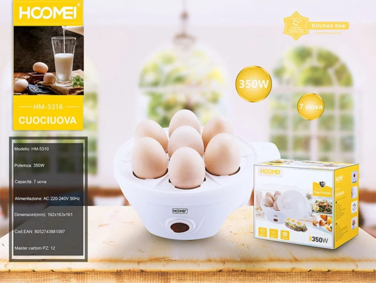 Βραστήρας Αυγών 350W Hoomei HM-5316