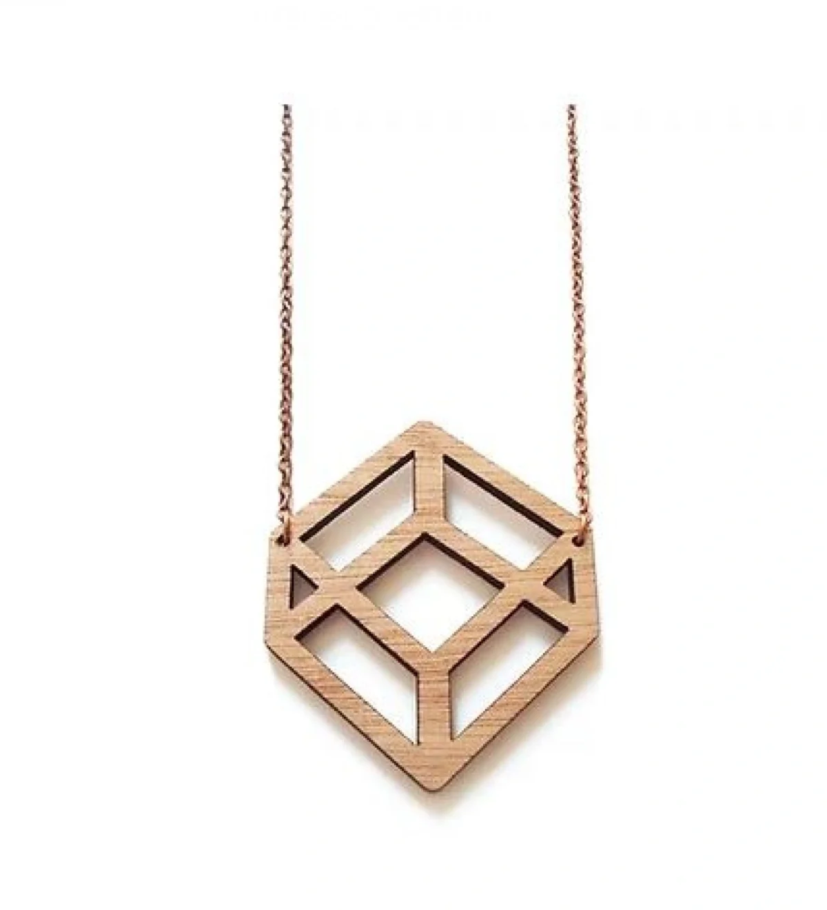 Κολιέ Small Perforated Circles με Μακριά Αλυσίδα 40cm