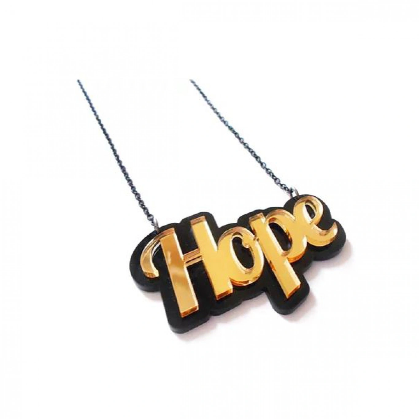 Κολιέ από Plexiglass Heart in a Heart με Μακριά Αλυσίδα 40cm Κολιέ από Plexiglass Heart in a Heart με Μακριά Αλυσίδα 40cm