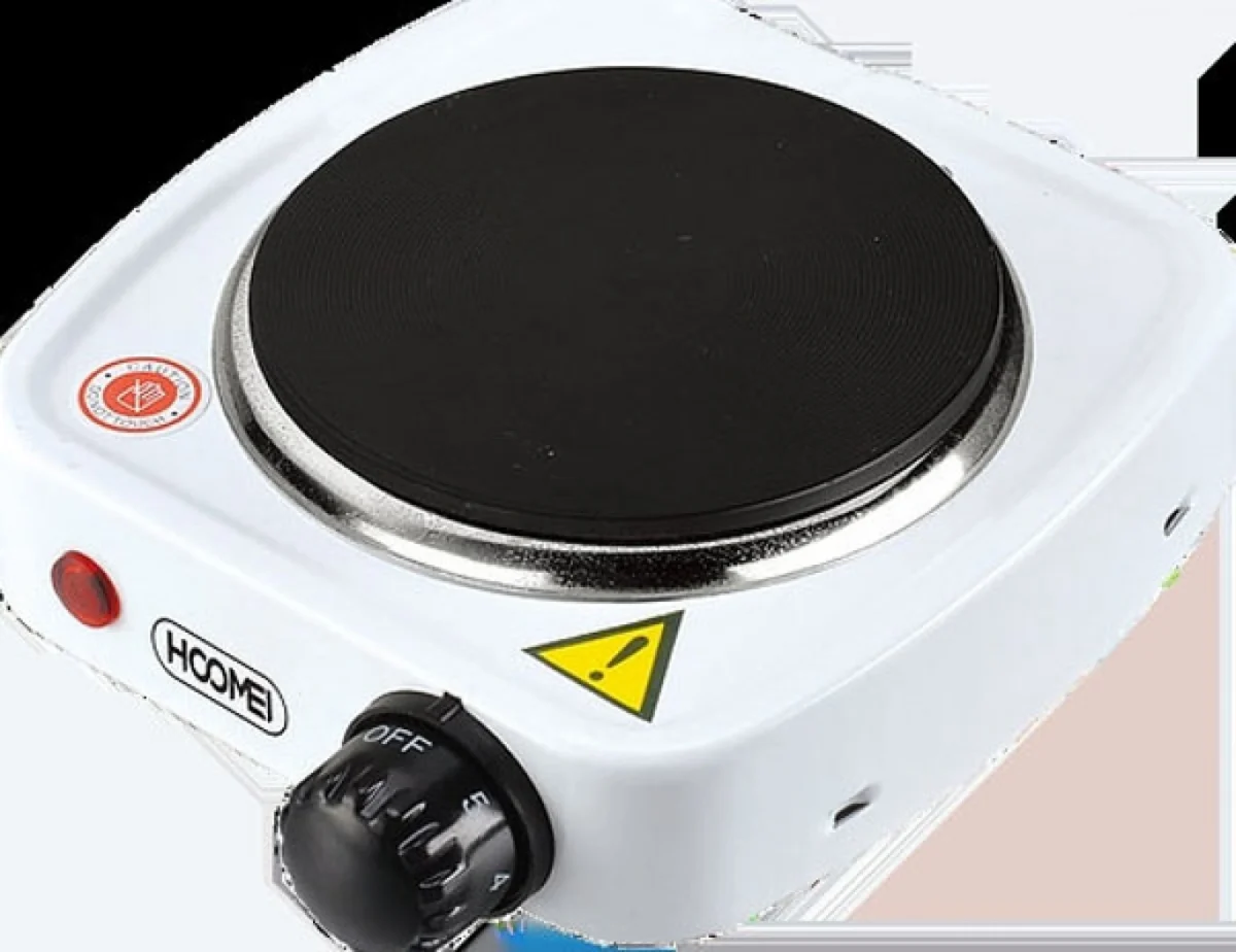 Επιτραπέζια Εστία Εμαγιέ Μονή Λευκή 500W Hoomei HM-5605