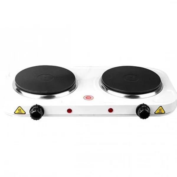 Επιτραπέζια Εστία Εμαγιέ Διπλή Λευκή 2000W Hoomei HM-5620