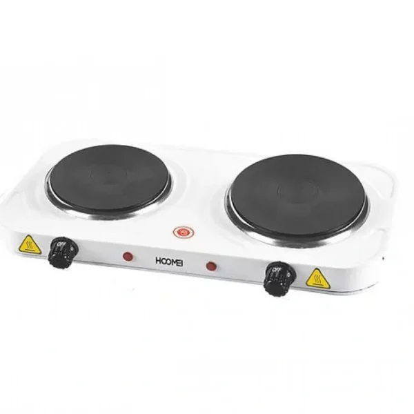 Επιτραπέζια Εστία Εμαγιέ Διπλή Λευκή 2500W Hoomei HM-5625