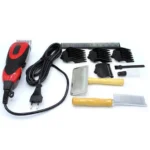 Επαγγελματική Κουρευτική Μηχανή Για Κατοικίδια, Ρεύματος, 12W, Πλήρες Σετ, με 4 Σκάλες, 3 Χτένες, Δοχείο Λαδιού & Βουρτσάκι, Kemei® KM-832