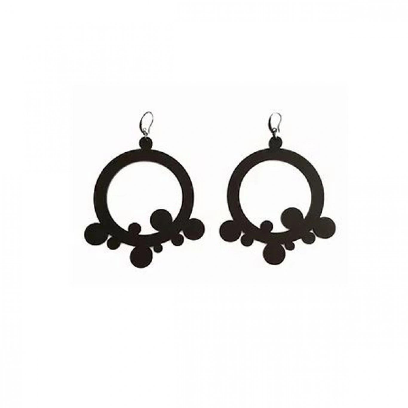 Κρεμαστά Σκουλαρίκια Full Circle από Plexiglass με Επαργυρωμένα Μεταλλικά Στοιχεία Κρεμαστά Σκουλαρίκια Full Circle από Plexiglass με Επαργυρωμένα Μεταλλικά Στοιχεία