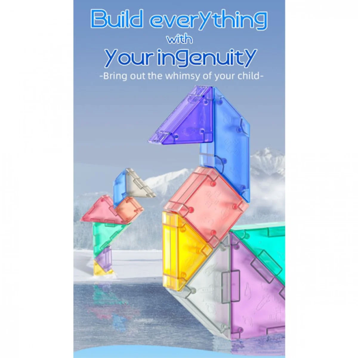 Μαγνητικό Τρισδιάστατο Παζλ - Τουβλάκια - Επιτραπέζιο Παιχνίδι 3D Tangram 7 Τεμαχίων