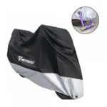 Κουκούλα Μηχανής Motowolf® με Ασφάλεια Κλοπής Αδιάβροχη με Λάστιχο & Ιμάντα Πολλών Μεγεθών Μαύρη / Γκρι