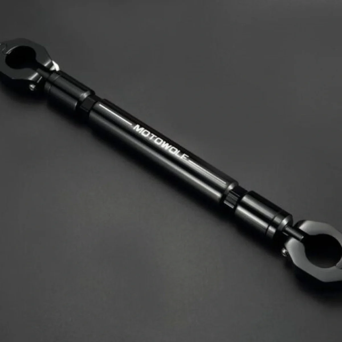 Motowolf® Βάση Τιμονιού Mηχανής Μαύρη από Κράμα Αλουμινίου