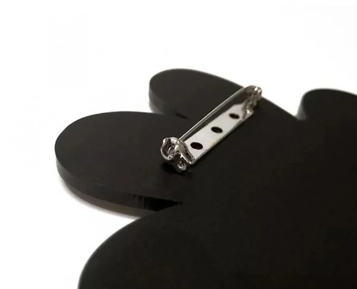 Καρφίτσα Cat Brooch από Μαύρο Plexiglass