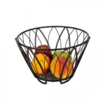 Μεταλλική Φρουτιέρα Αλεξάνδρια Μαύρη 17x27cm