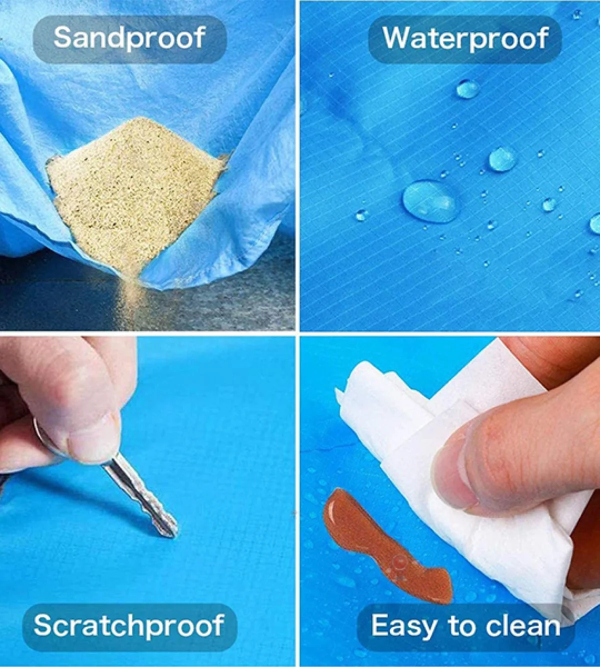 Αδιάβροχο Χαλάκι για την Παραλία, το Κάμπινγκ, το Πικνίκ 200x210εκ Waterproof Beach Blanket