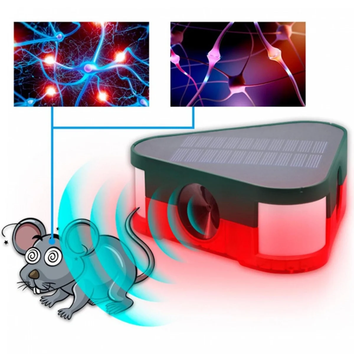 Ηλιακός Απωθητής - Απωθητικό Τρωκτικών με Υπερήχους με Φωτισμό LED & Τηλεχειρισμό - Πάσσαλος Εξωτερικού Χώρου 129db