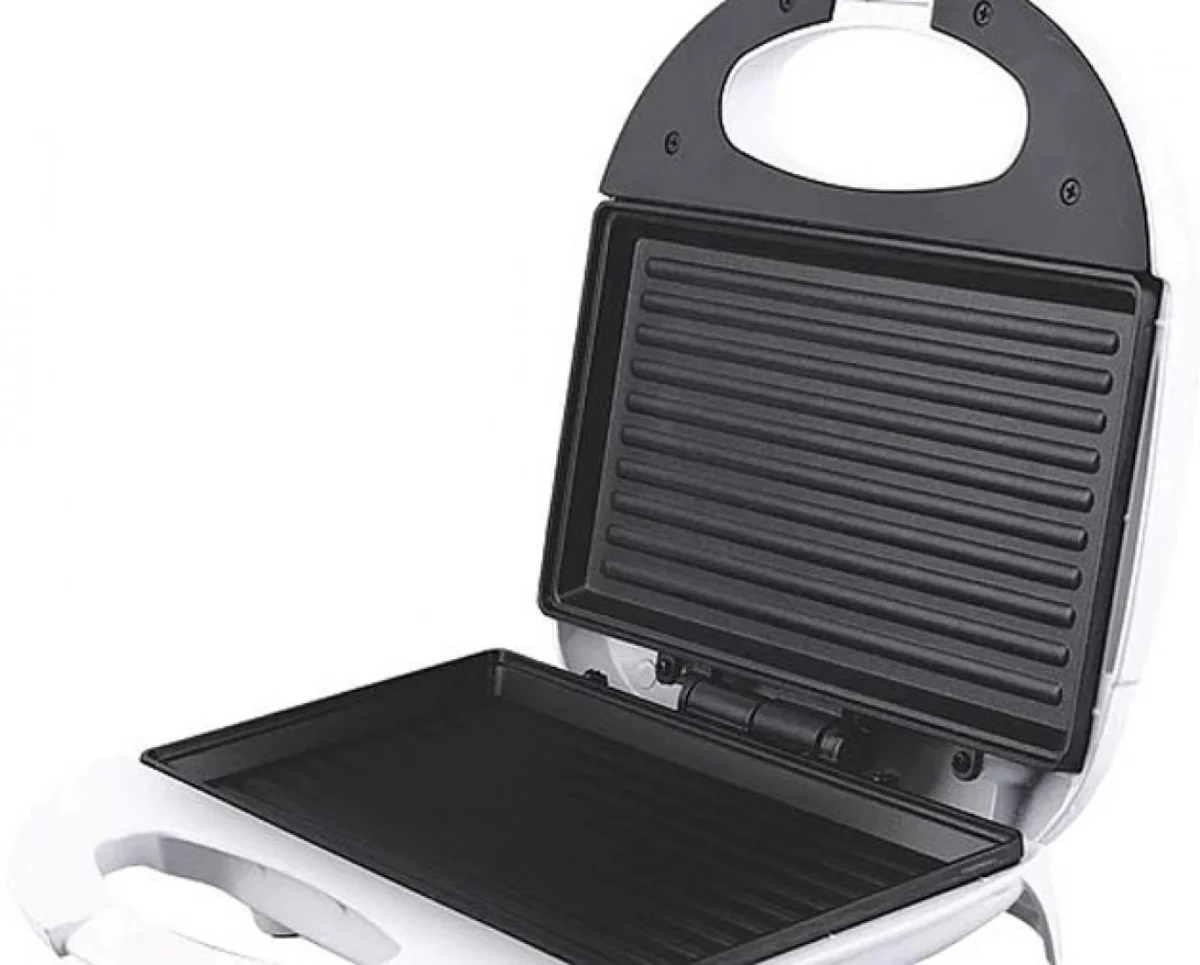 Ηλεκτρική Τοστιέρα Με Αντικολλητικές Πλάκες 750w Hoomei HΜ-5810 Λευκή