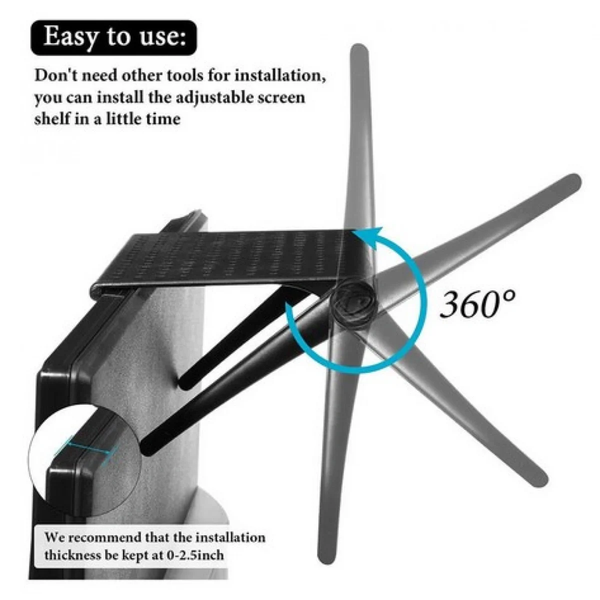 Ραφάκι για το Πάνω Μέρος της Οθόνης - Βάση Κινητού - Top Shelf Screen