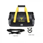 Αδιάβροχος PVC Roll Top Σάκος Μοτοσυκλέτας 66 L, Τσάντα Μηχανής με Λάστιχα & Ιμάντα Ώμου, Ανακλαστικές Λωρίδες, Μαύρο Χρώμα