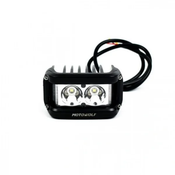 Motowolf® Αδιάβροχο Προβολάκι Αλουμινίου για Μοτοσυκλέτες 25W Λευκού Φωτισμού - Mαύρο