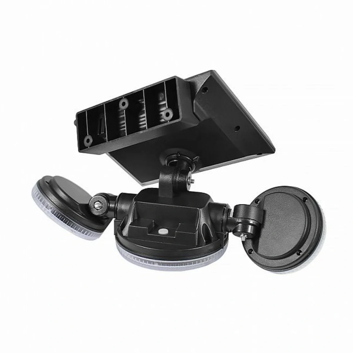 Τριπλό Ηλιακό Επιτοίχιο Φωτιστικό LED με Ανιχνευτή Κίνησης Μαύρο