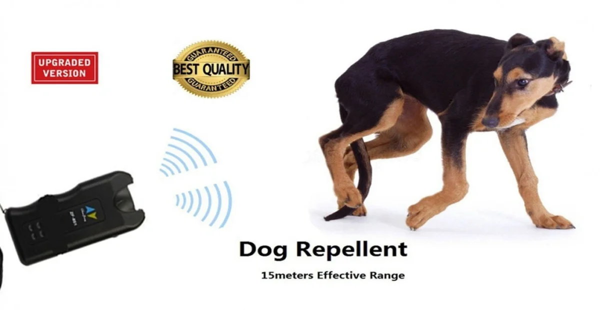 Ισχυρή Συσκευή Απώθησης & Εκπαίδευσης Σκύλων 15m με Εκτυφλωτικό LED Strobe Light & Υπερήχους