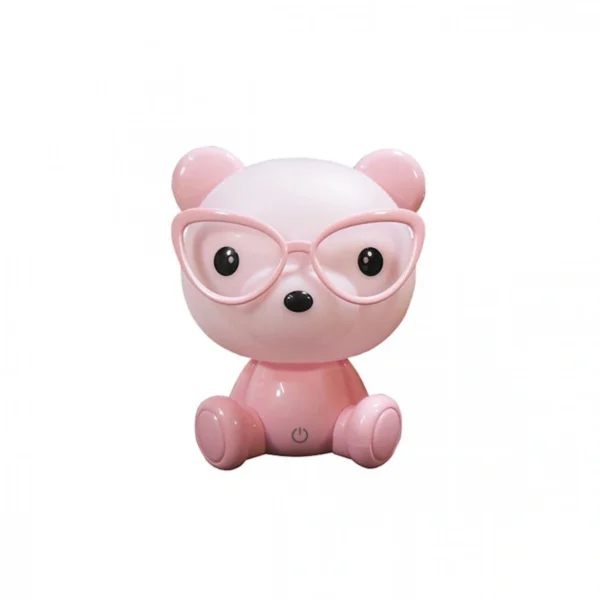 Επιτραπέζιο Παιδικό Φωτιστικό - Πορτατίφ - Φωτάκι Νυκτός Αρκουδάκι με Γυαλιά LED