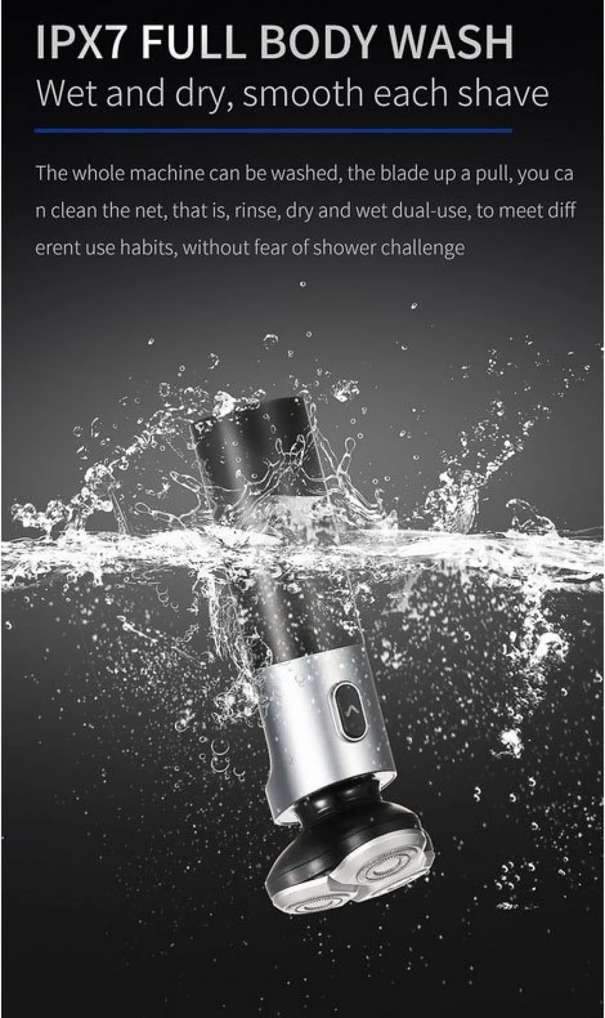 Ξυριστική Μηχανή Προσώπου 3D Κεφαλές Επαναφορτιζόμενη - VGR Electric Shaver V343