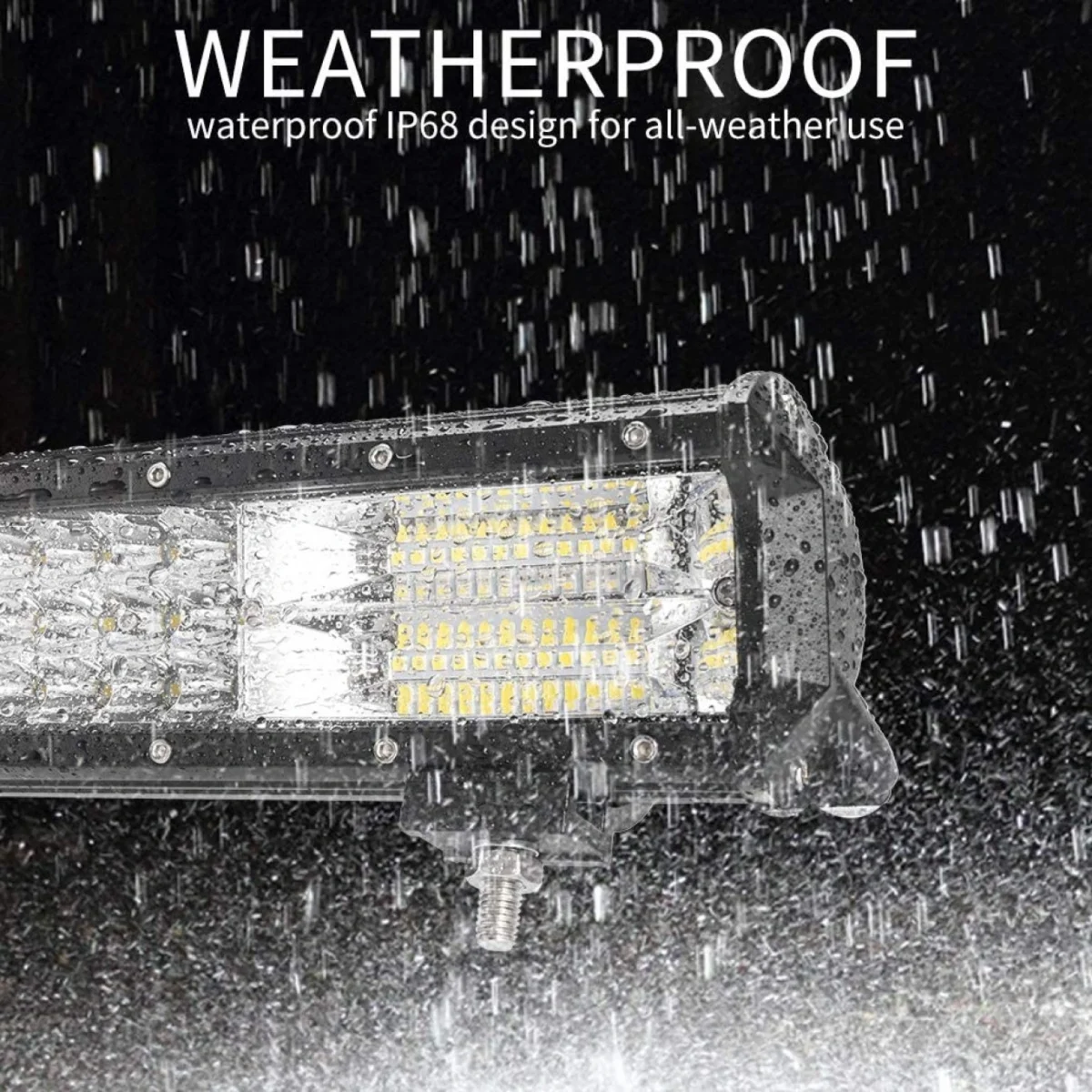 Αδιάβροχος Προβολέας με 60 Διπλά LED Ψυχρός & Κίτρινος Φωτισμός - Μπάρα Αυτοκινήτου με Λειτουργία Flashing - Strobe 180W 12V Εκτάκτου Ανάγκης SOS